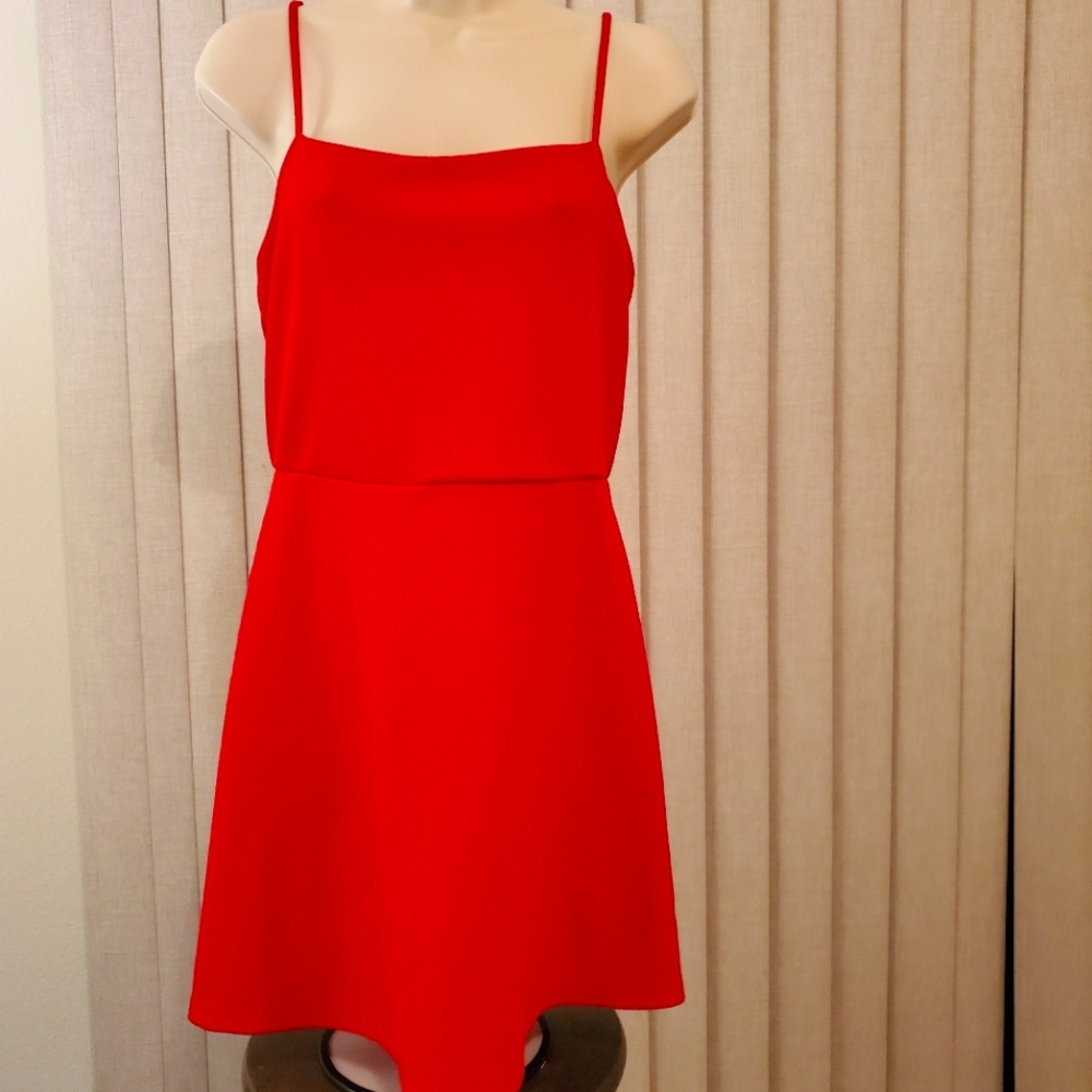 Wild Fable | Red Mini Skater Dress Size Med